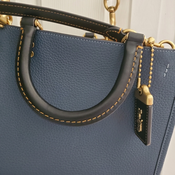 NWTs Beautiful Coach 1941 Denim Blue Rogue 25 - C1764 Colblk - 3 way Cbody/Shld - Picture 4 of 12